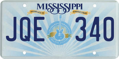 MS license plate JQE340