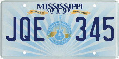 MS license plate JQE345