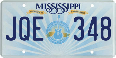 MS license plate JQE348