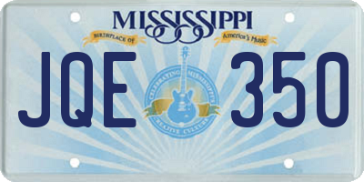 MS license plate JQE350