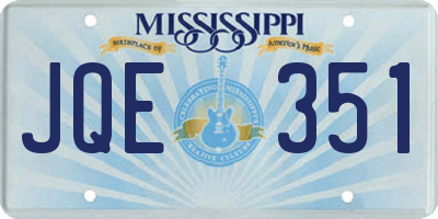 MS license plate JQE351