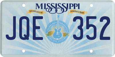MS license plate JQE352
