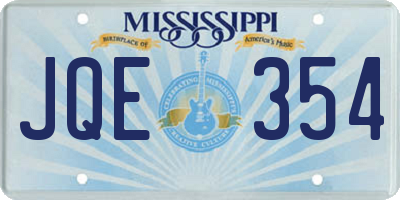 MS license plate JQE354