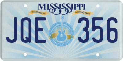 MS license plate JQE356