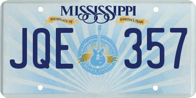 MS license plate JQE357