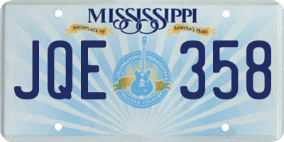 MS license plate JQE358