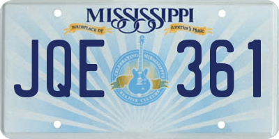 MS license plate JQE361