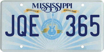 MS license plate JQE365