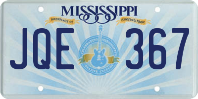 MS license plate JQE367