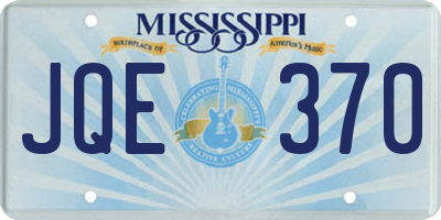 MS license plate JQE370