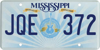 MS license plate JQE372
