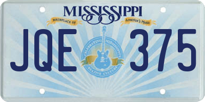 MS license plate JQE375