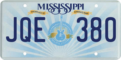 MS license plate JQE380