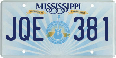 MS license plate JQE381