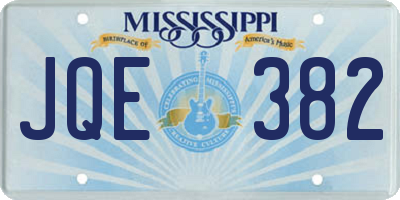 MS license plate JQE382