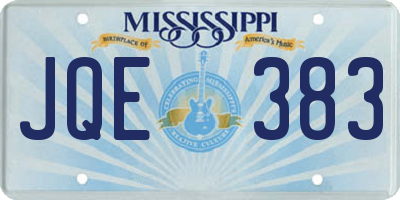 MS license plate JQE383