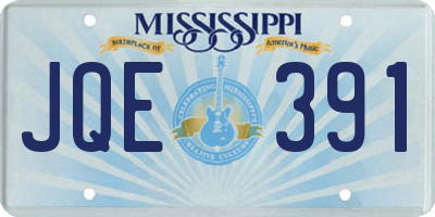 MS license plate JQE391
