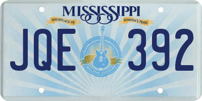MS license plate JQE392