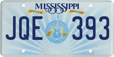 MS license plate JQE393