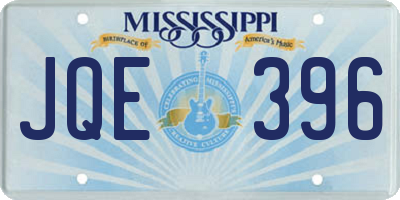 MS license plate JQE396