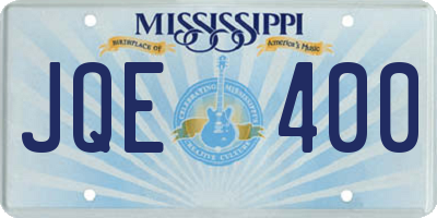MS license plate JQE400