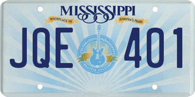 MS license plate JQE401