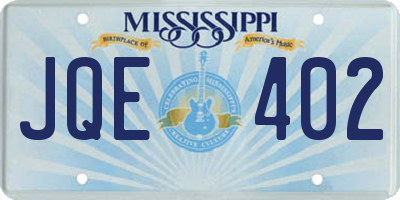 MS license plate JQE402