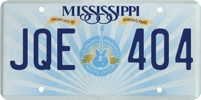 MS license plate JQE404