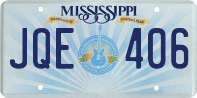 MS license plate JQE406
