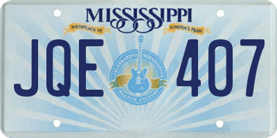 MS license plate JQE407