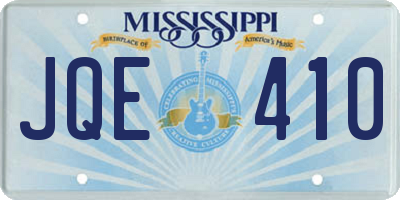 MS license plate JQE410