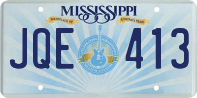 MS license plate JQE413
