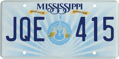 MS license plate JQE415