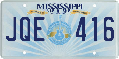 MS license plate JQE416
