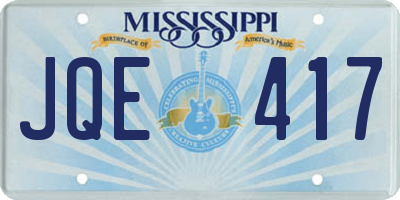 MS license plate JQE417