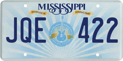 MS license plate JQE422