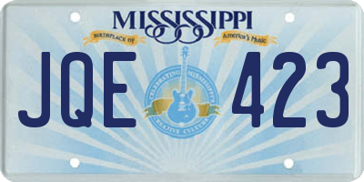 MS license plate JQE423
