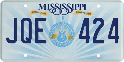 MS license plate JQE424