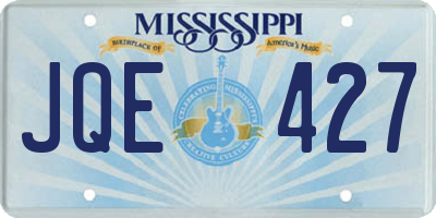 MS license plate JQE427