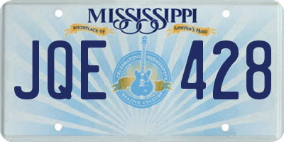 MS license plate JQE428