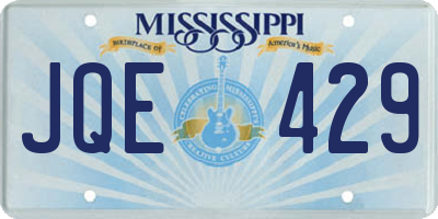 MS license plate JQE429