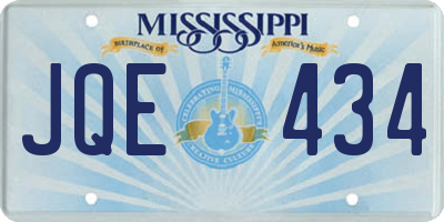 MS license plate JQE434