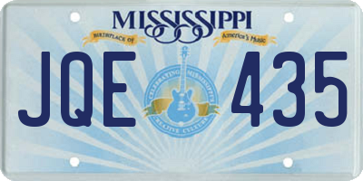 MS license plate JQE435
