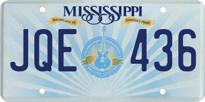 MS license plate JQE436