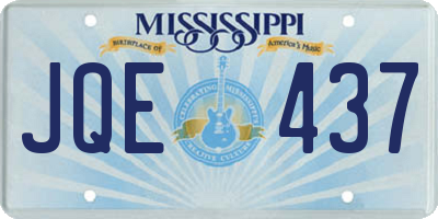 MS license plate JQE437