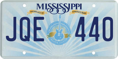 MS license plate JQE440