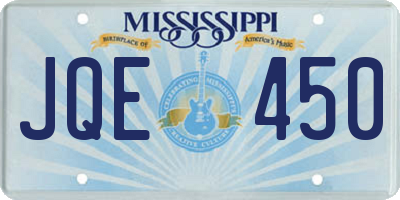 MS license plate JQE450