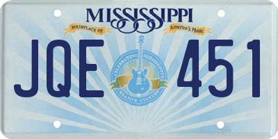 MS license plate JQE451