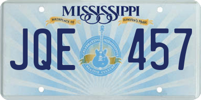MS license plate JQE457