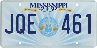 MS license plate JQE461